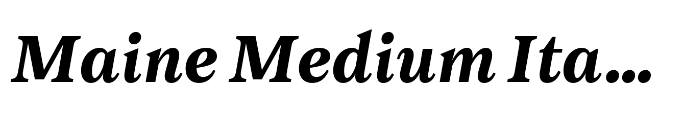 Maine Medium Italic